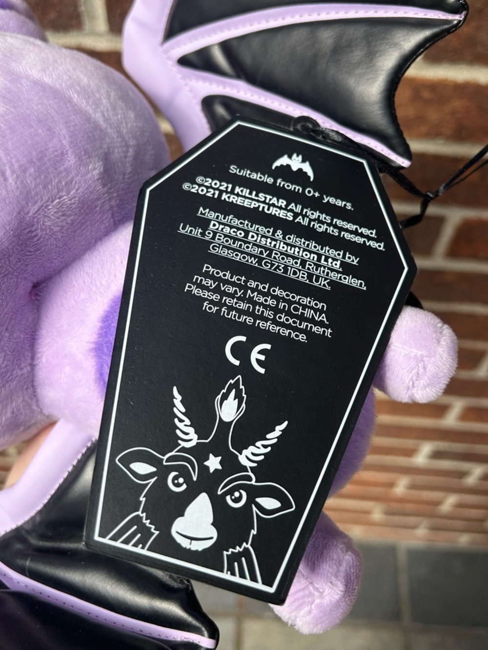 Killstar Kreeptures vampire bat plush - Picture 11 of 13